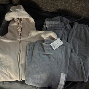 Wild Fable Gray and Cream Track Pants & Joggers